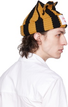 Charles Jeffrey Loverboy Black & Yellow Striped Beanie