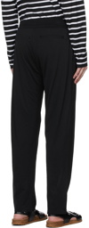 Ralph Lauren Purple Label Black Drawstring Lisle Trousers