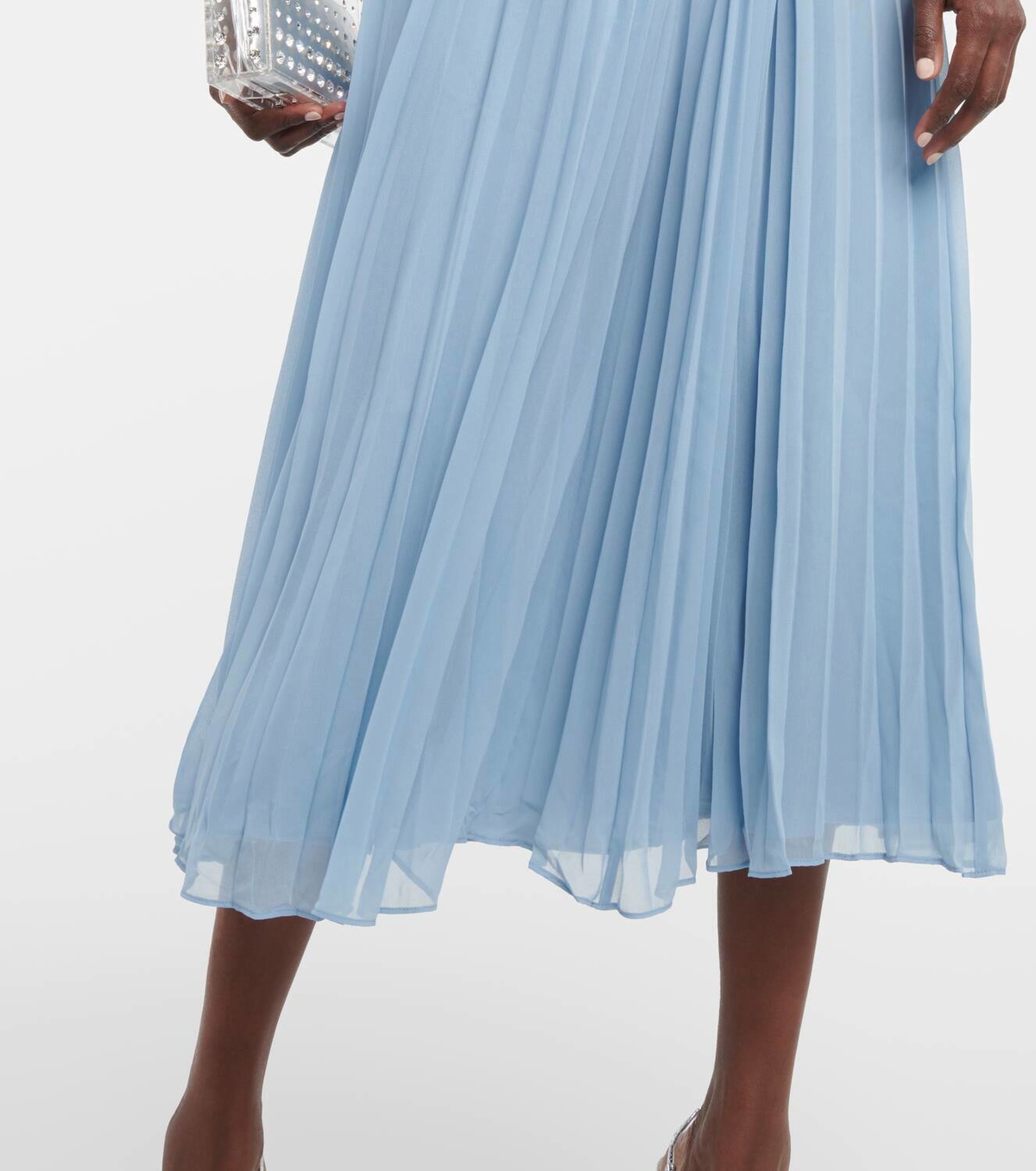 Self-Portrait Embellished peplum bouclé midi dress Self-Portrait