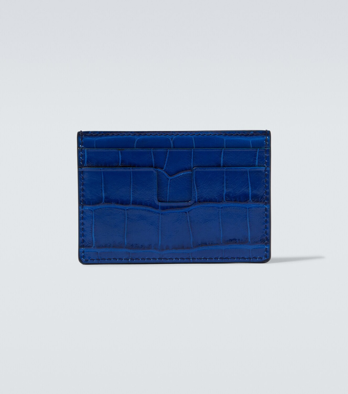 Tom Ford Leopard-print leather card holder