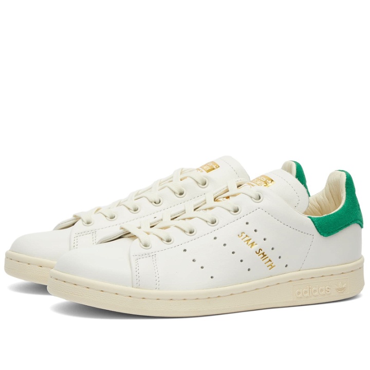 Photo: Adidas Stan Smith Lux Sneakers in Cloud White/Cream White/Green