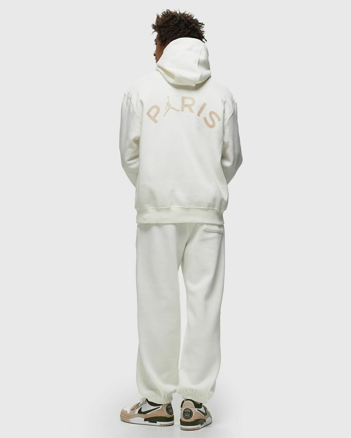 Jordan Paris Saint Germain Hbr Fleece Pollover White Hoodies