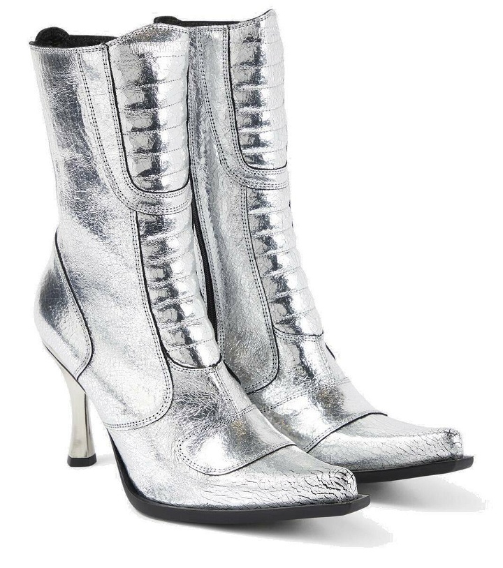 Photo: Vetements Metallic leather ankle boots