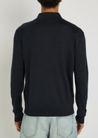 Saint Laurent Silk and Cotton-blend Polo Shirt Dark Blue