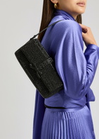 Self-portrait Bow Crystal-embellished top Handle bag - Black - One Size