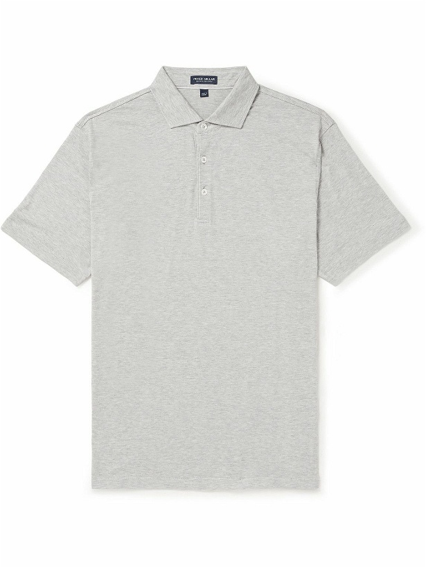 Photo: Peter Millar - Excursionist Stretch Cotton and Modal-Blend Polo Shirt - Gray