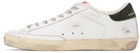 Golden Goose White & Green Super-Star Classic Sneakers