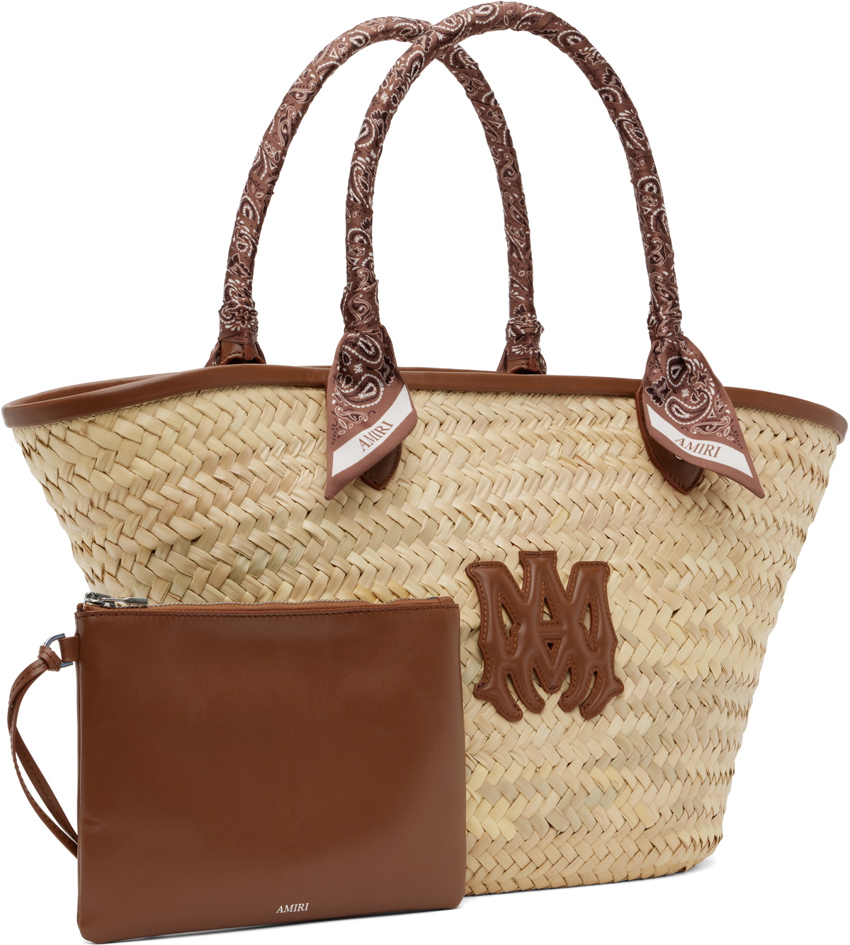 AMIRI Beige & Brown MA Raffia Macro Tote Amiri