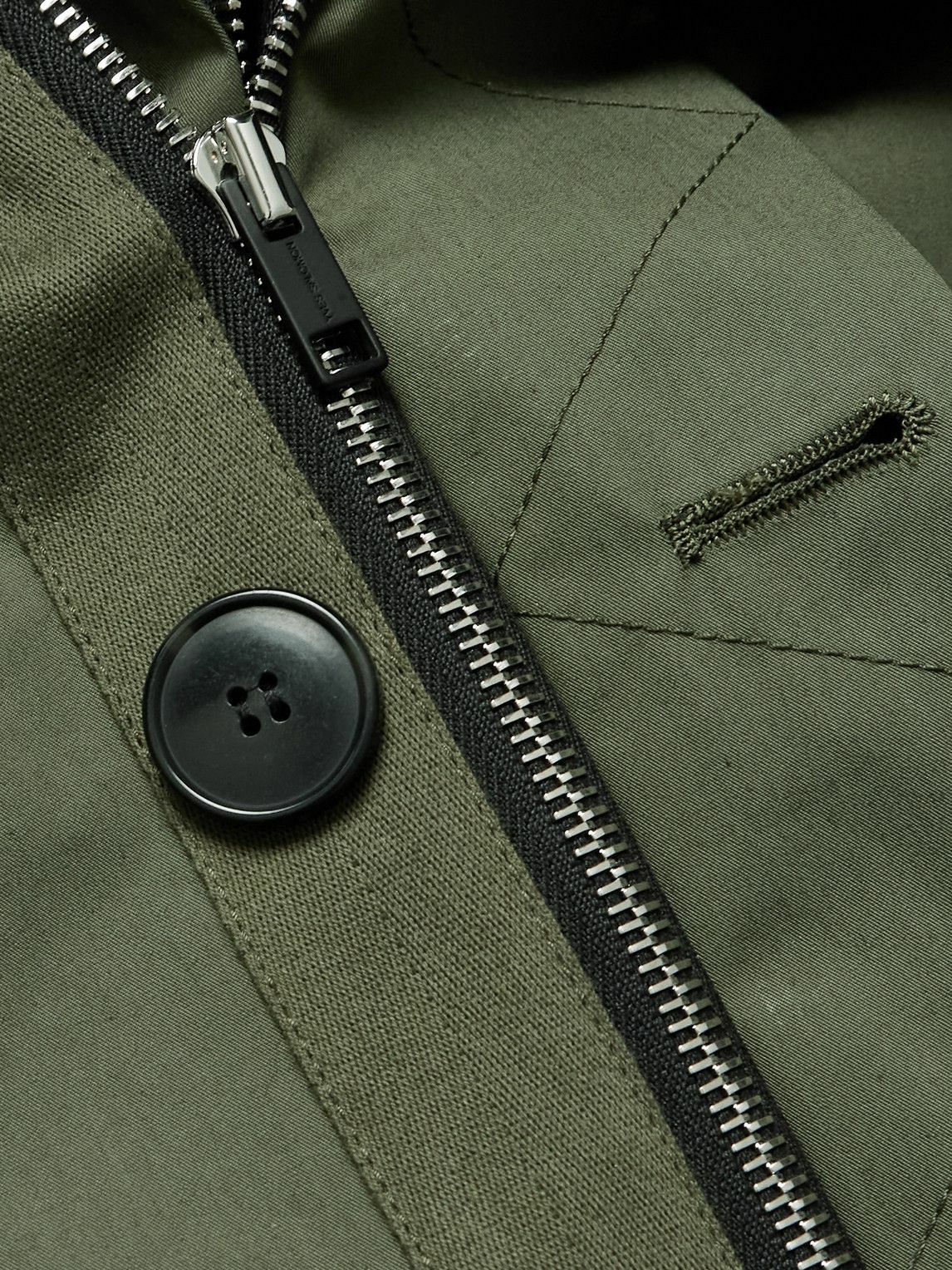 Yves Salomon - Cotton-Blend Twill Parka with Detachable Shearling Liner - Green