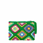 MC2 Saint Barth Parisienne Green Crochet Pouch Bag With Saint Barth