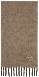 Ruslan Baginskiy Beige Fringed Alpaca-Blend Max Scarf