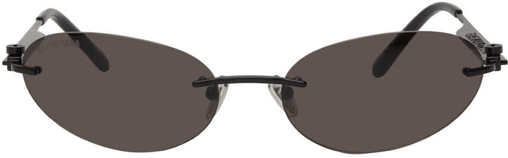 Photo: Balenciaga Black Oval Sunglasses