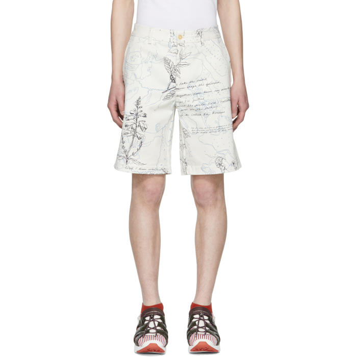 Photo: Alexander McQueen White Denim Explorer Shorts 