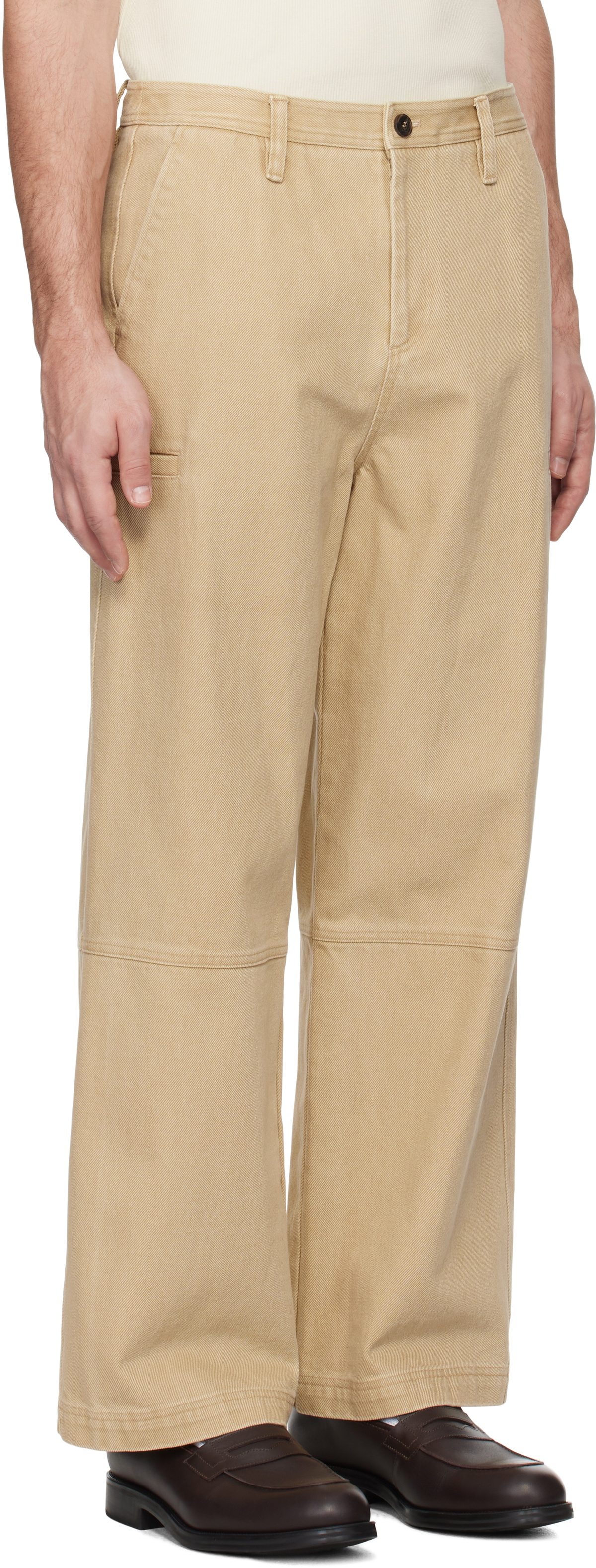 LE17SEPTEMBRE Tan Washed Side Pocket Jeans
