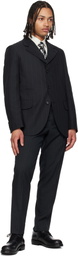 Comme des Garçons Homme Deux Black & White Silk Geometric Pattern Tie