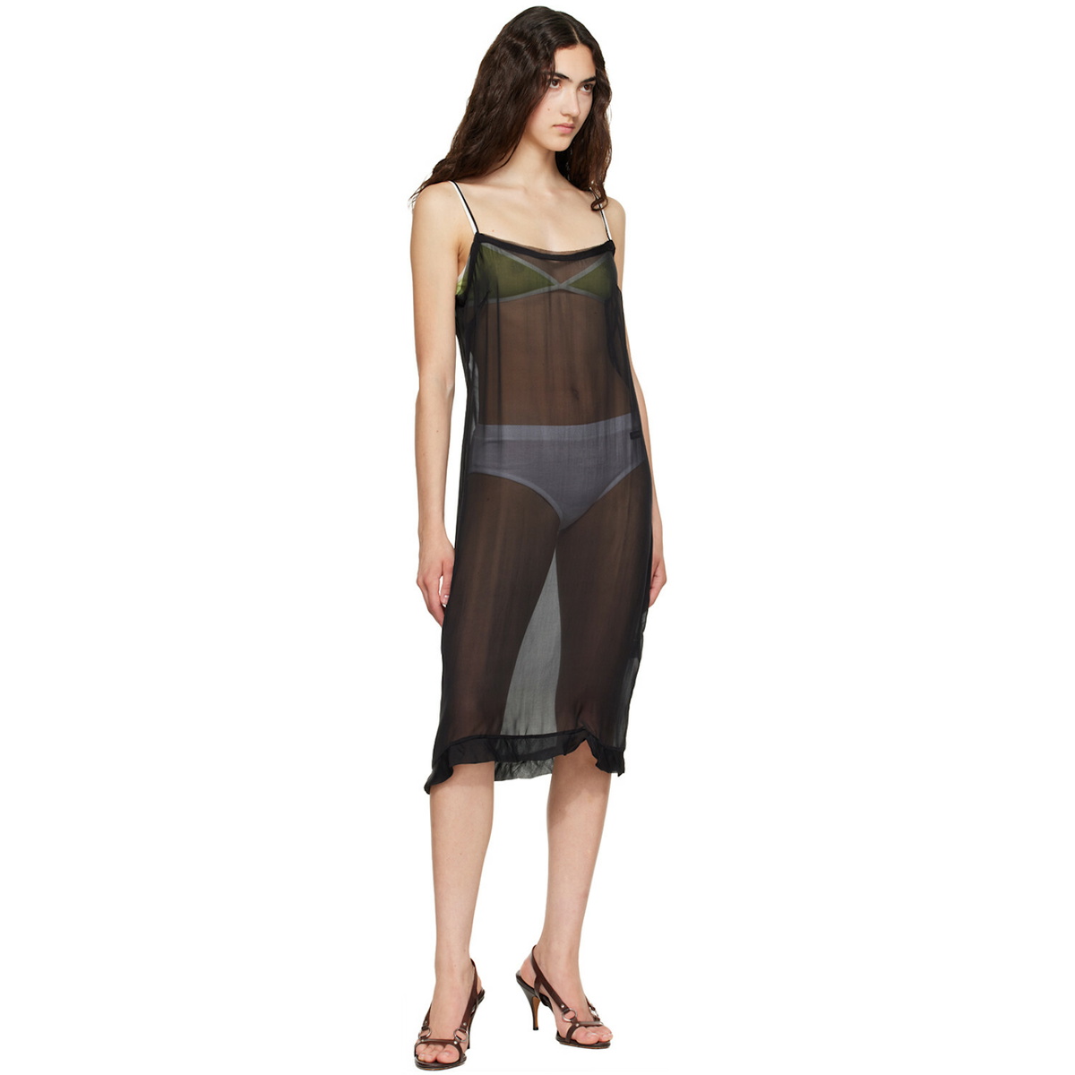 Paloma Wool Black Enos Midi Dress