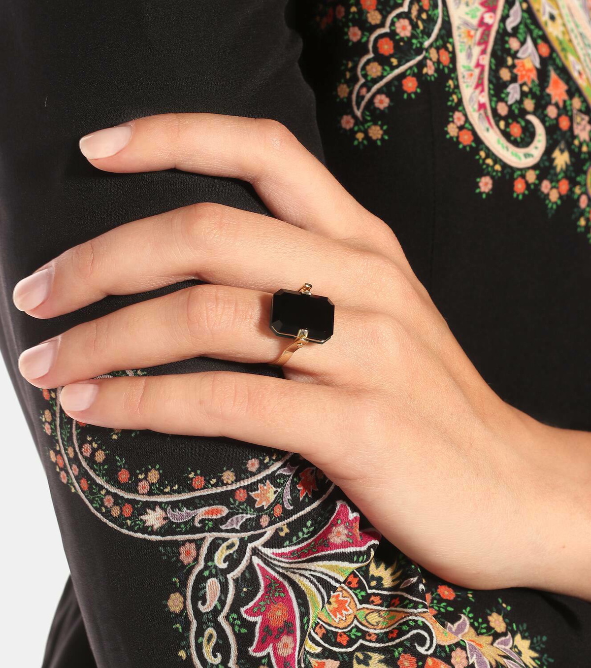 Aliita Deco sandwich 9kt yellow gold ring Aliita