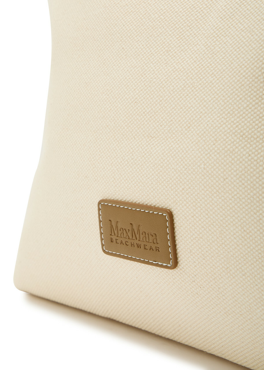 Max Mara Logo-appliquéd Canvas Tote bag - Camel - One Size