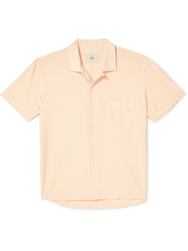 Photo: La Paz - Silveira Convertible-Collar Cotton Oxford Shirt - Pink