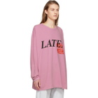 Some Ware SSENSE Exclusive Pink Long Sleeve Latex T-Shirt