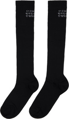 MM6 Maison Margiela Black Knee-High Socks