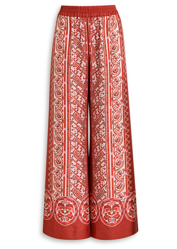 Photo: LA Double J Printed Silk-twill Trousers Multicoloured