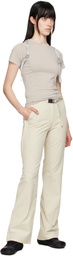HYEIN SEO Beige Low-Rise Belted Trousers
