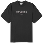 VTMNTS Women's Paris Crystal Logo T-Shirt in Black