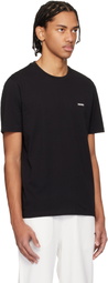 Hugo Black Logo-Print Cotton Jersey T-shirt