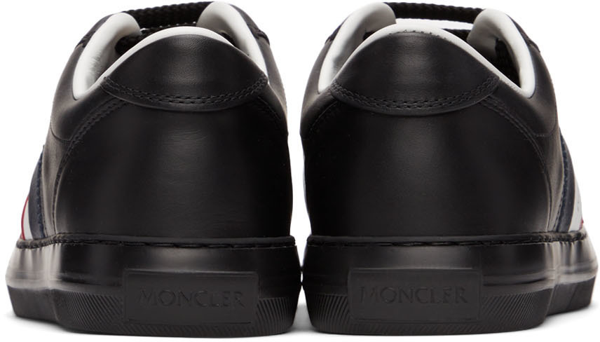 MONCLER NEW MONACO ブラック スニーカー Moncler Black Leather New Monaco Sneakers 9 39 Low Top Logo