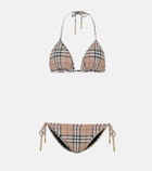 Burberry Burberry Check triangle bikini