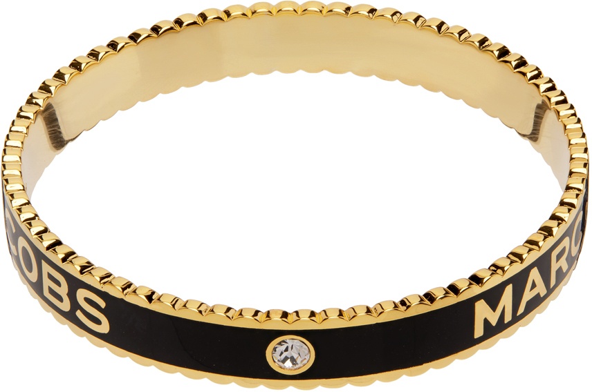 Marc Jacobs Gold & Black 'The Medallion' Cuff Bracelet Marc Jacobs