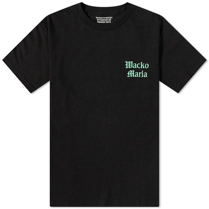 Photo: Wacko Maria Men's Back Print T-Shirt in Black