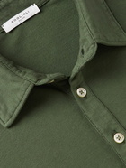 Boglioli - Garment-Dyed Cotton-Piqué Polo Shirt - Green