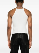 Dion Lee White Barball Organic-Cotton Tank Top