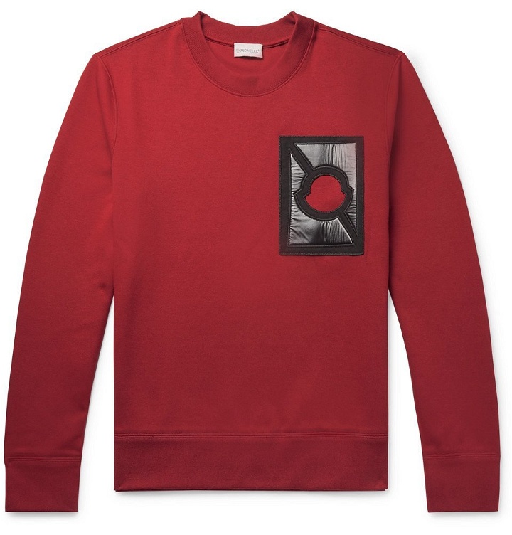 Photo: Moncler Genius - 5 Moncler Craig Green Appliquéd Cotton-Blend Jersey Sweatshirt - Men - Claret