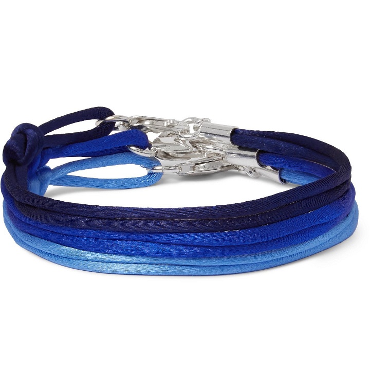 Photo: Rubinacci - Set of Three Silk Bracelets - Blue