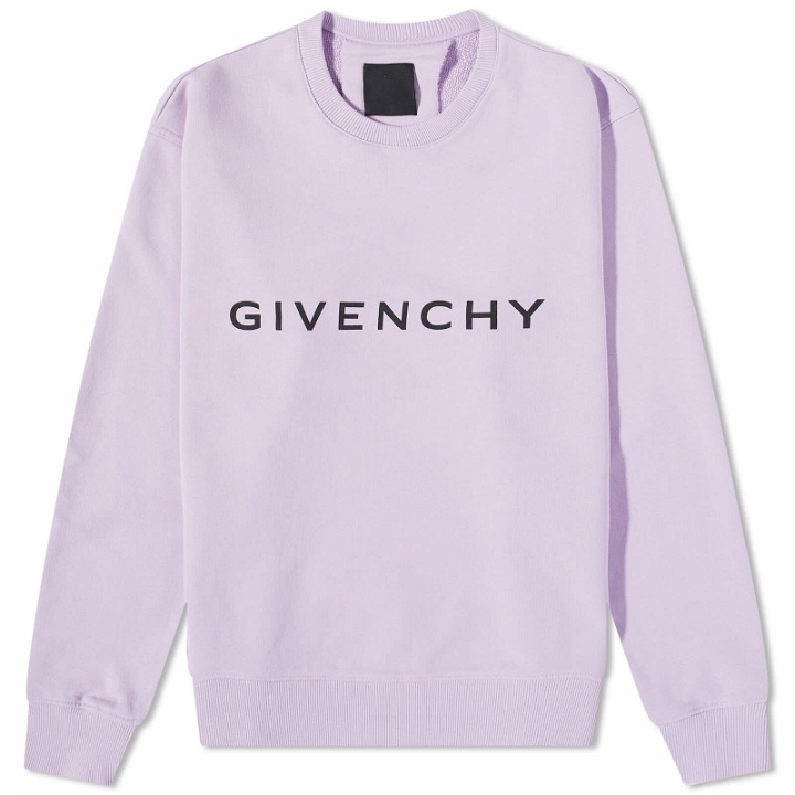 Photo: Givenchy Men's Logo Crew Sweat in Lilac