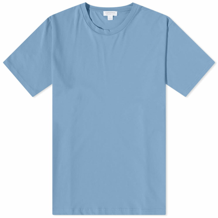 Photo: Sunspel Men's Organic Riviera T-Shirt in Bluestone