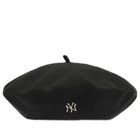 New Era New York Yankees Wool Beret in Black 