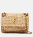 Saint Laurent Niki Mini raffia shoulder bag