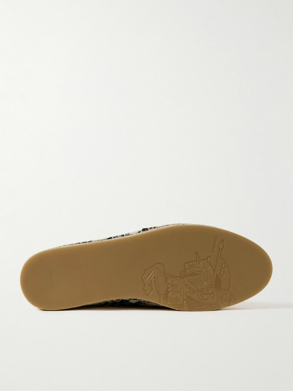 Burberry - Checked Linen-Blend Canvas Espadrilles - Neutrals