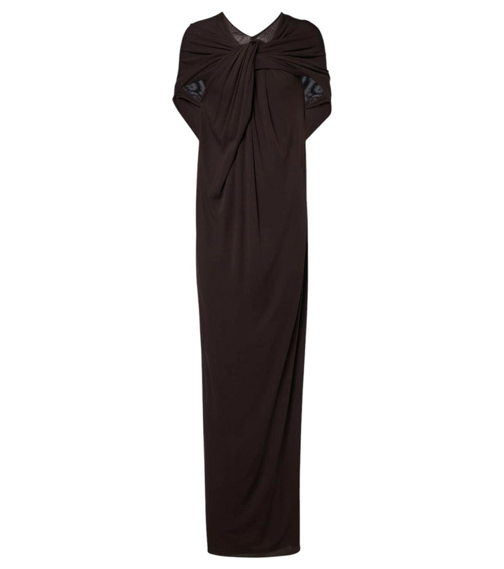 Photo: Jil Sander Caped draped crêpe jersey gown