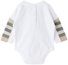 Burberry Baby Beige Check Bodysuit & Trousers Set