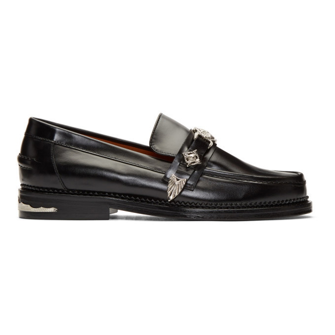 Photo: Toga Virilis Black Hard Leather Loafers