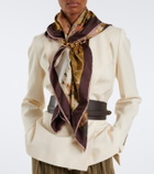 Max Mara Printed silk twill scarf