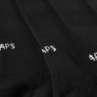 WTAPS Men's Skivvies Sock - 3-Pack in Black