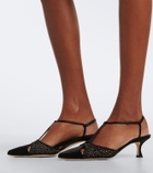 Manolo Blahnik Turgimodla satin slingback pumps