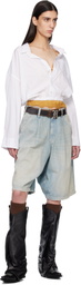 R13 SSENSE Exclusive Blue Baggy Jesse Carpenter Denim Shorts