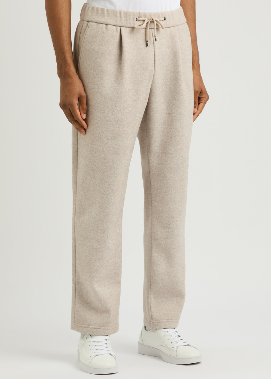 Herno Brushed Felt Sweatpants Cream